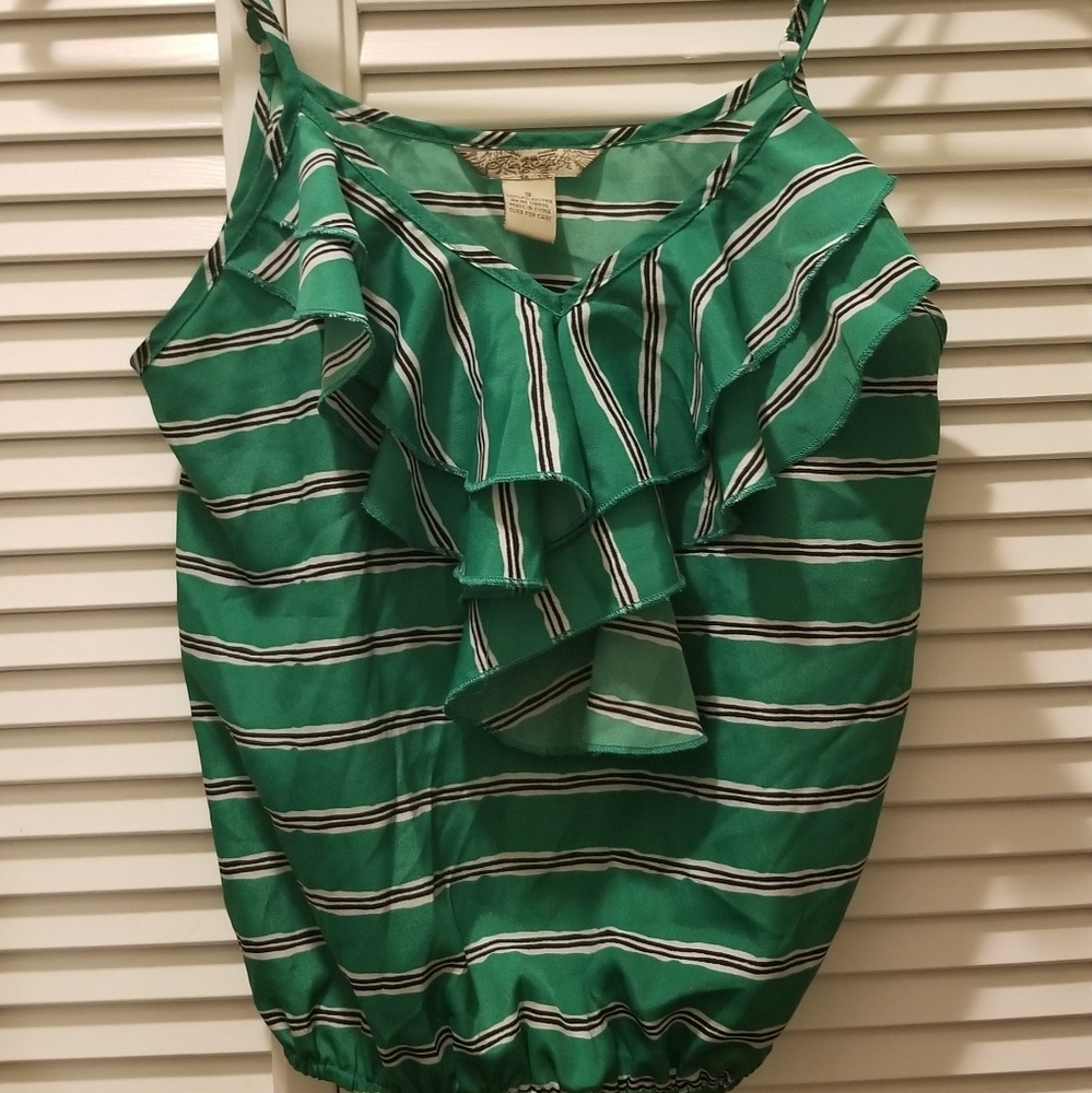 Green striped tank top